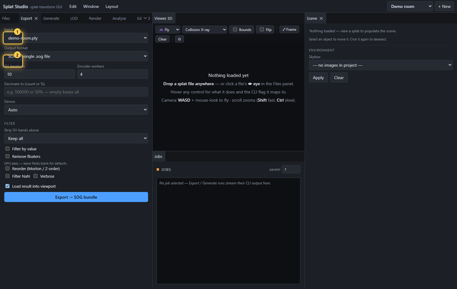 Export formats