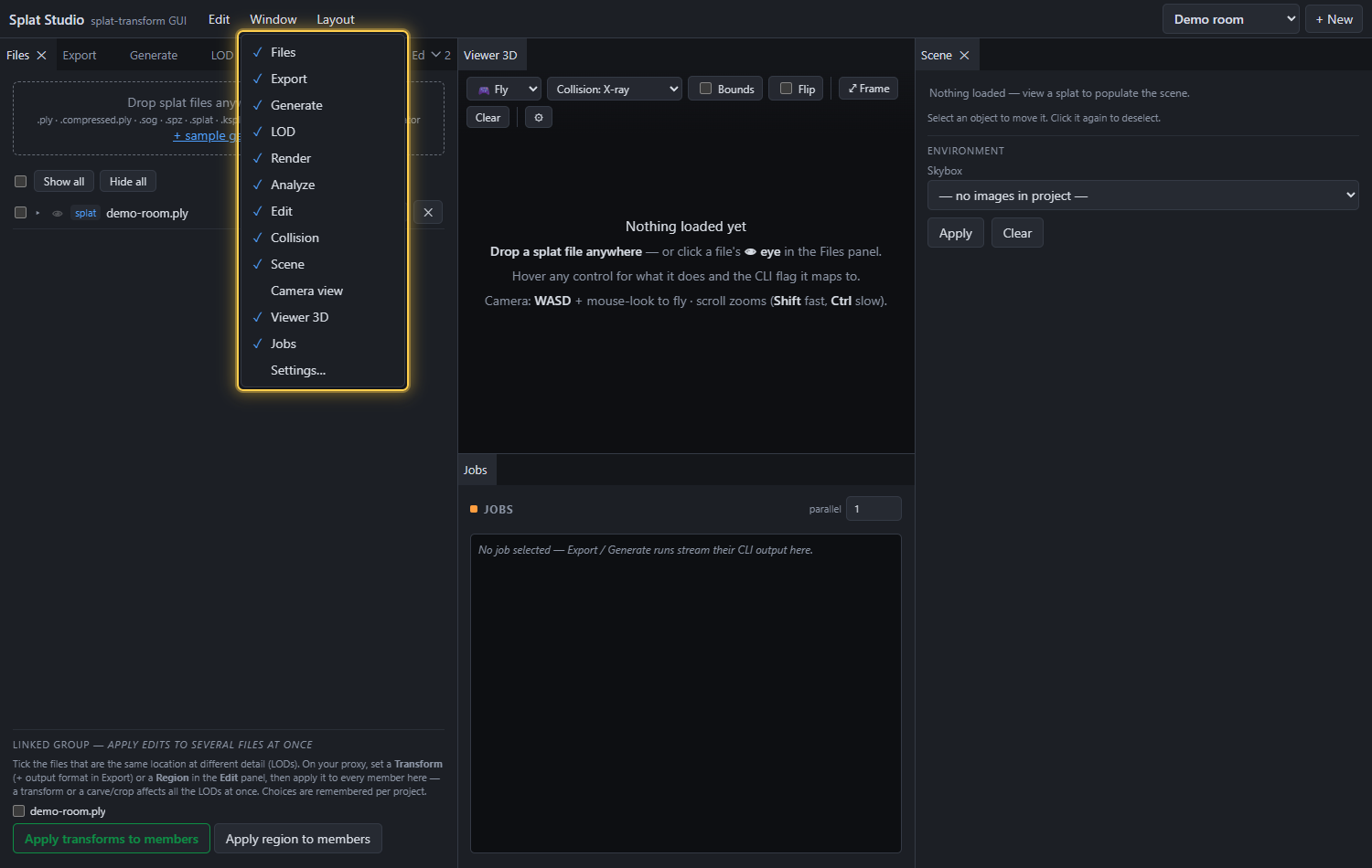 Window menu